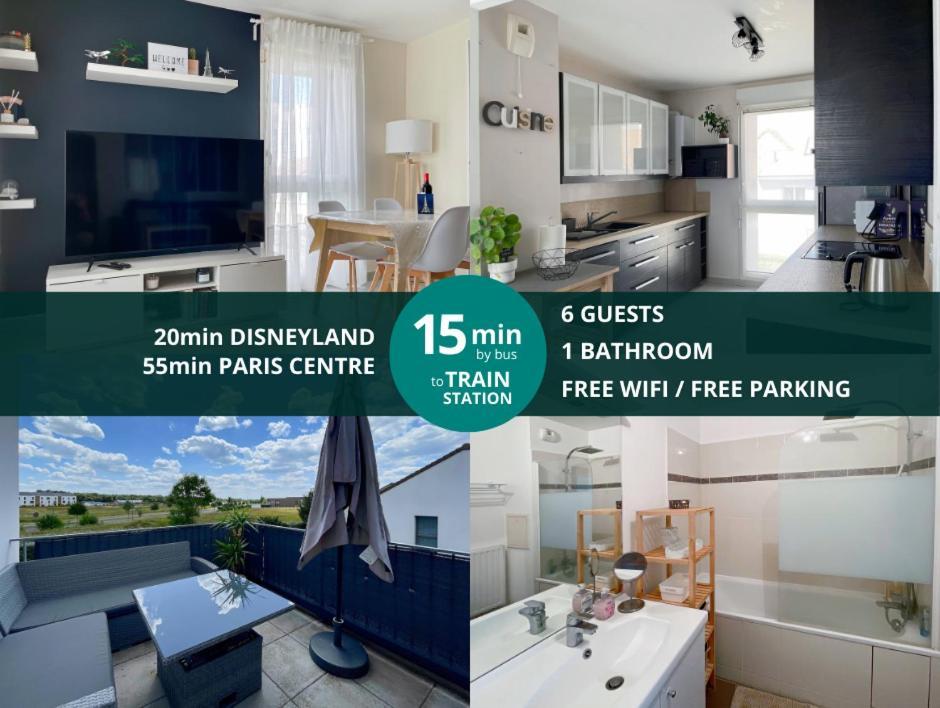 Le Chanteloupien - Appartement Pour 6 Proche Disneyland Paris Exterior photo